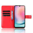 Etui z klapką do Samsung Galaxy A25 5G, Crazy Horse Wallet, czerwone