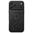 Etui z klapką 2w1 SUTENI do iPhone 17 Pro, do MagSafe, czarne