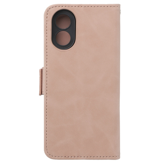 Etui z klapką do Oppo A58 4G, Card Slot, różowe