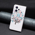 Etui z klapką do Motorola Moto G53 5G / G23 / G13, Wallet, Colorful Tree białe