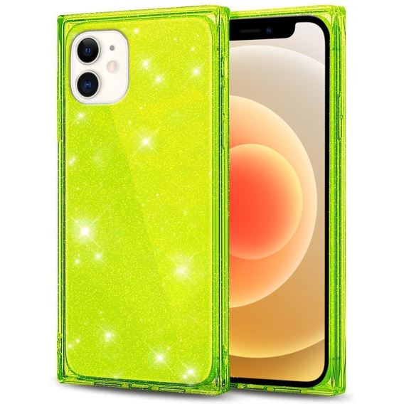 Etui Square Glitter do iPhone 12, Green