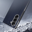 Etui Dux Ducis Bril Series do Samsung Galaxy Z Fold7 5G – niebieskie, skórzane, z funkcją podstawki