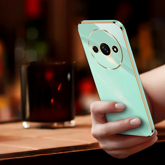 Etui do Xiaomi Redmi A3, Glamour CamShield, miętowe