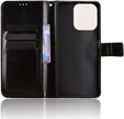 Etui z klapką do Realme Note 70T 4G, Crazy Horse Wallet, czarne