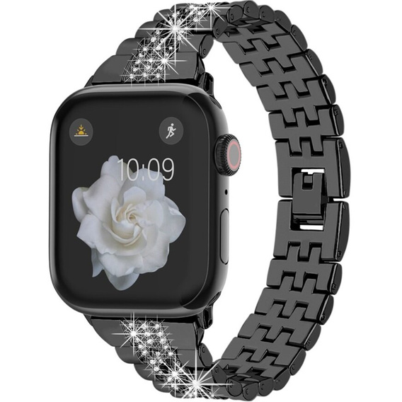 Bransoleta do Apple Watch 1/2/3/4/5/6/7/8/9/10/11/SE Ultra 1/2/3 42/44/45/46/49mm, Czarna
