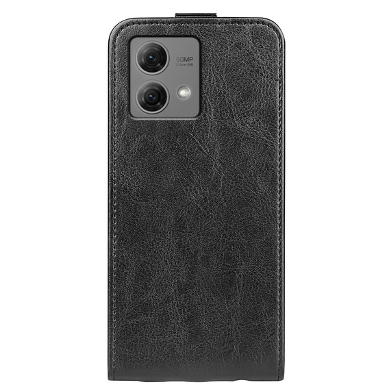 Etui z klapką do Motorola Moto G84, Flip, czarne