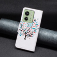 Etui z klapką do Motorola Edge 40 5G, Wallet, Colorful Tree białe