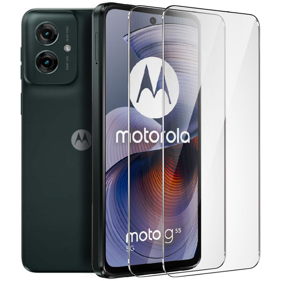 2x Szkło Hartowane do Motorola Moto G55 5G, ERBORD 9H Hard Glass, szybka