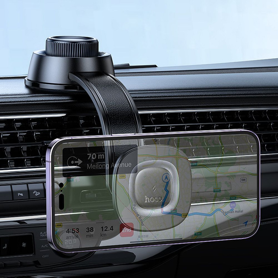 Uchwyt na telefon do samochodu indukcyjny Hoco HW31 15W do deski - czarny