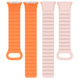 Pasek Silikonowy do Xiaomi Redmi Watch 4 / Xiaomi Smart Band 8 Pro / Xiaomi Smart Band 9 Pro, Różowy / Pomarańczowy