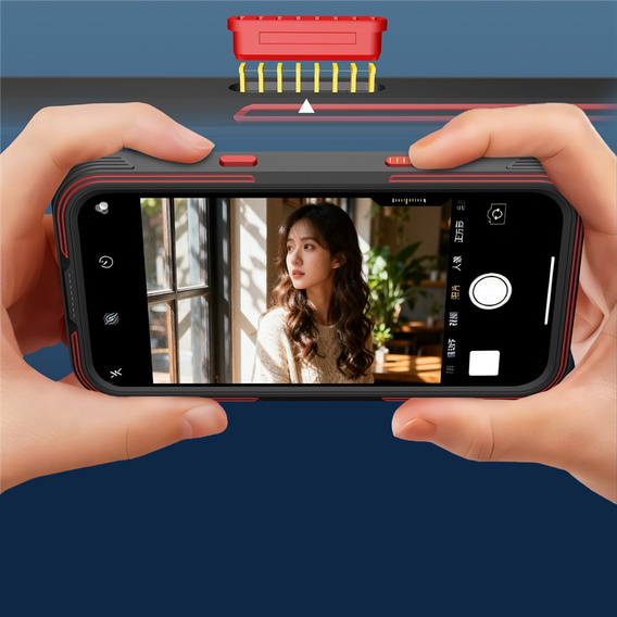 Etui Wodoodporne IP68 do iPhone 17 Pro Max, SHELLBOX GTM MagSafe, czarne