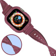 Pasek Silikonowy z Etui do Apple Watch Ultra 1/2/3 49mm, Bordowy