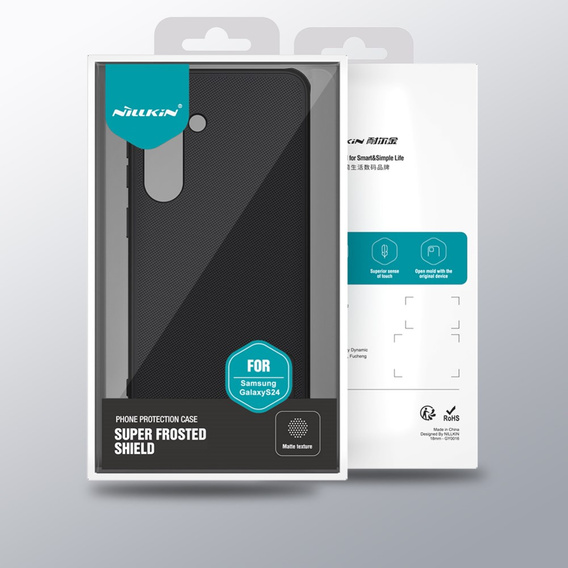 Etui NILLKIN do Samsung Galaxy S24, Obudowa Super Frosted Shield Case, Czarne