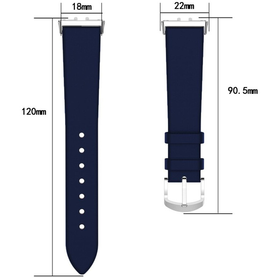 Pasek Skórzany do Samsung Galaxy Fit 3, Bordowy