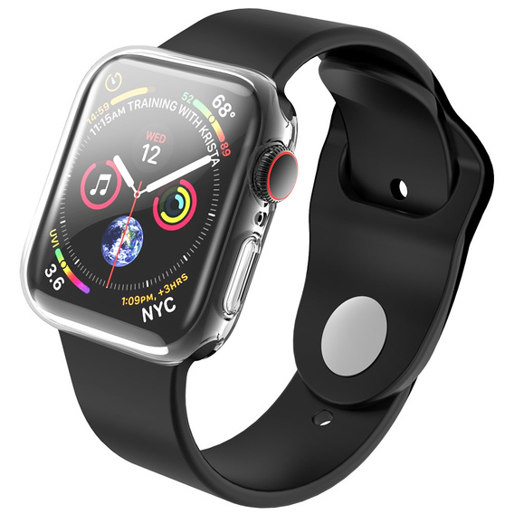 2w1 Etui + osłona ekranu do Apple Watch 7/8/9 41MM, Przezroczyste