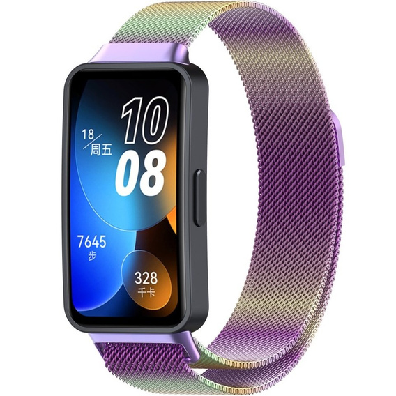 Bransoleta Milanese do Huawei Band 8 / Huawei Band 9 / Huawei Band 10, Wielokolorowa