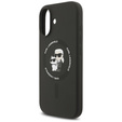 Etui Karl Lagerfeld do iPhone 17, Silicone Body Ring, czarne