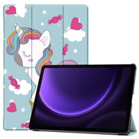 Etui do Samsung Galaxy Tab S9 FE, Smartcase z miejscem na rysik, unicorn