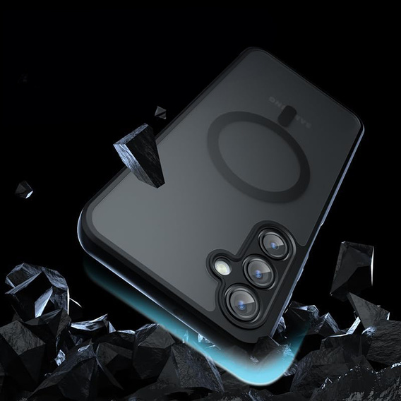 Etui do Samsung Galaxy A35 4G/5G, do MagSafe, ERBORD Matt Case, czarny + Szkło na ekran