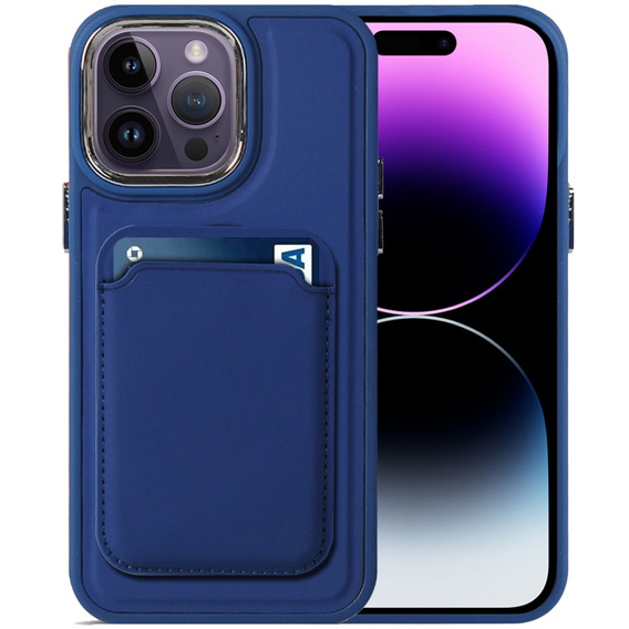 Etui do iPhone 14 Pro, Skin-touch MagSafe, niebieskie
