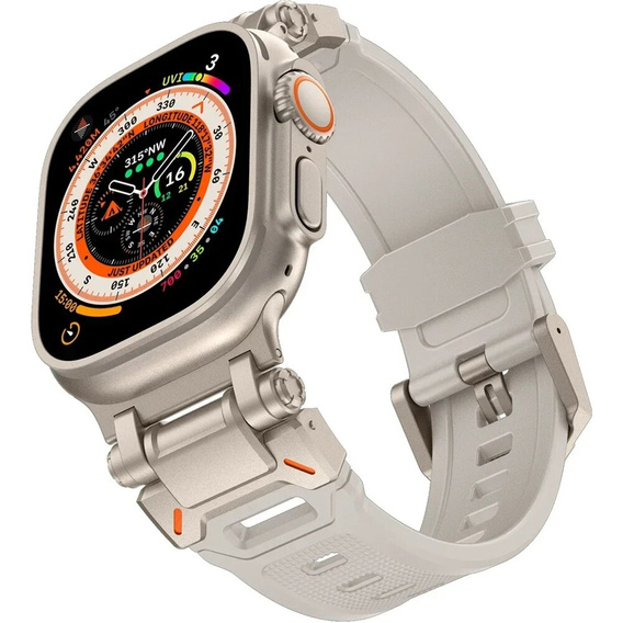 Pasek ERBORD ProTech do Apple Watch 1/2/3/4/5/6/7/8/9/10/11/SE Ultra 1/2/3 42/44/45/46/49mm, Beżowy