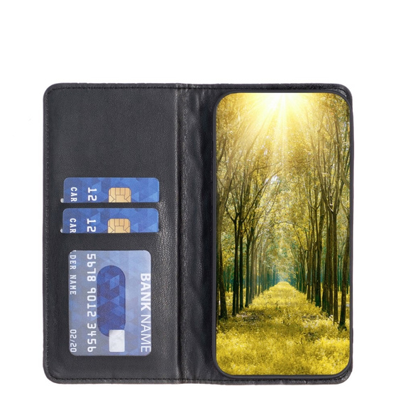 Etui z klapką do Xiaomi Redmi Note 13 Pro 4G / Xiaomi Redmi Note 14S / Xiaomi Poco M6 Pro 4G, Wallet, BINFEN COLOR, czarne
