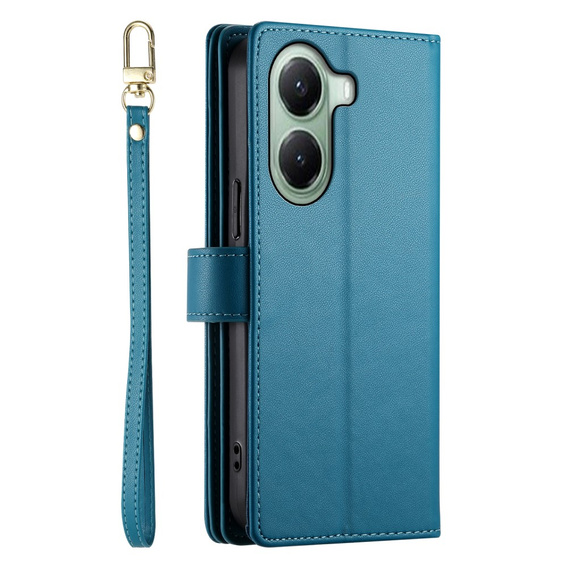Etui z klapką do Xiaomi Poco X7 Pro 5G, Wallet Zipper Pocket, niebieskie