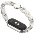 Kobieca bransoleta do Xiaomi Smart Band 10 / 9 / 8, biała / srebrna