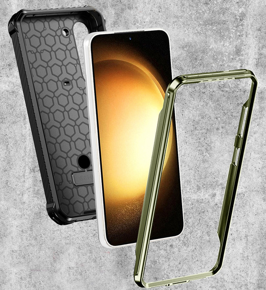 Etui do Samsung Galaxy S23, Heavy Duty Ring Belt Clip, zielone