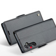 Etui z klapką do Samsung Galaxy S23 FE, CASEME Wallet, czarne + szkło 9H