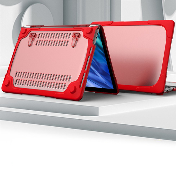 Etui Kickstand Full Protection do Macbook Air 13 - A1932/A2179/A2337 - Red