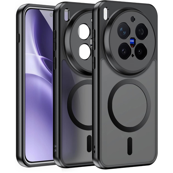 Etui do Vivo X300 Pro, do MagSafe, ERBORD Matt Case, czarny