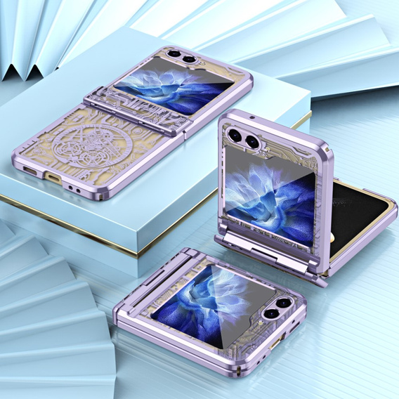 Etui do Samsung Galaxy Z Flip7 FE / Z Flip6, Mechanical Legend, fioletowe