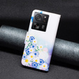 Etui z klapką do Xiaomi 13T / 13T Pro, Wallet, Butterfly & Flowers białe
