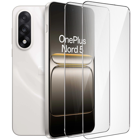 2x Szkło Hartowane do OnePlus Nord 5, ERBORD 9H Hard Glass, szybka