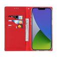 Etui z klapką do iPhone 15, Litchi Skin Grain, czarne