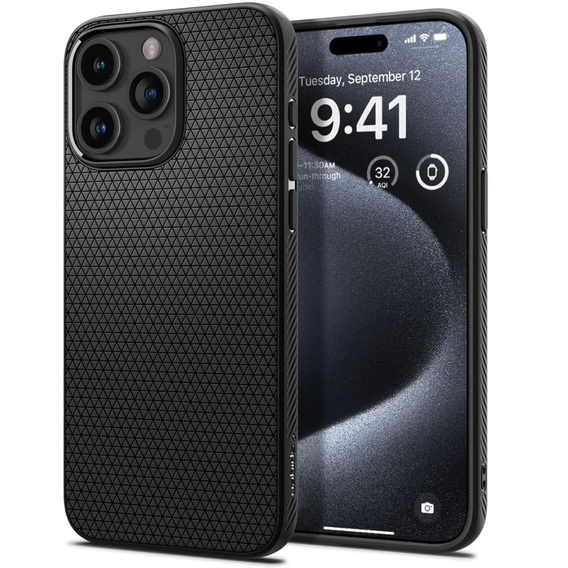 Etui Spigen do iPhone 15 Pro, Liquid Air, Czarne