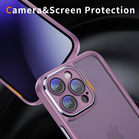 Etui do iPhone 15 Pro Max, ERBORD Impact Guard, fioletowe