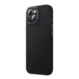 Etui BENKS Kevlar do iPhone 15 Plus, Carbon Fiber, do MagSafe, czarne