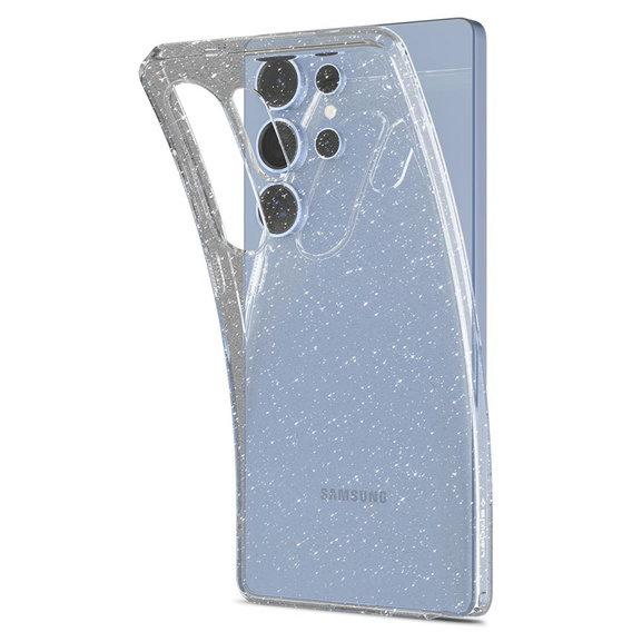 Etui Spigen do Samsung Galaxy S25 Ultra, Liquid Crystal Glitter, przezroczyste + Szkło hartowane