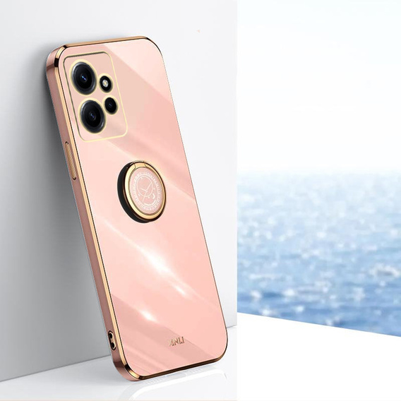 Etui do Xiaomi Redmi Note 12 4G, Electro Ring, różowe rose gold