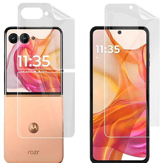 Folia Hydrogel do Motorola Razr 60 Ultra na tylny, przedni i wewnętrzny ekran - przezroczysta