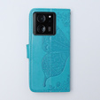 Etui z klapką do Xiaomi 13T / 13T Pro, Butterfly, niebieskie