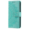 Etui z klapką do Samsung Galaxy A25 5G , Mandala Flower, zielone + szkło 9H 