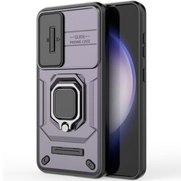 Etui KickStand Camera Lens do Samsung Galaxy S24, fioletowe