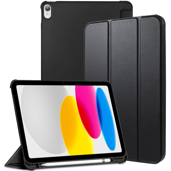 Etui do iPad 11" 2025 A16 (11 gen.) / iPad 10.9" 2022 (10 gen.), Smart Pencil, z miejscem na rysik, czarne