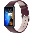Pasek Skórzany do Huawei Band 8 / Huawei Band 9 / Huawei Band 10, Bordowy