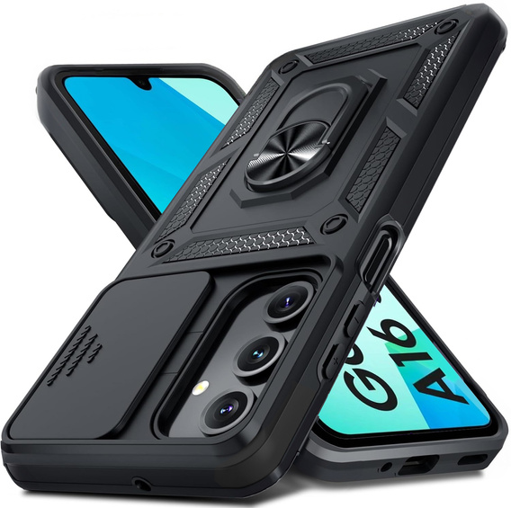 Etui pancerne do Samsung Galaxy A16 / A16 5G, CamShield Slide, czarne
