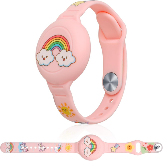 Wodoodporna opaska ochronna do Apple AirTag 2 / 1, różowa