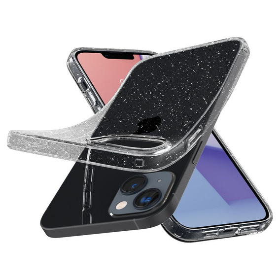 Etui Spigen do iPhone 14, Liquid Crystal, przezroczyste brokat